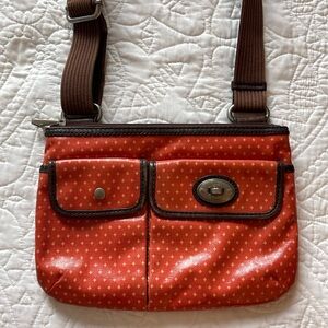 Fossil Key-per Crossbody Plastic Coated Purse